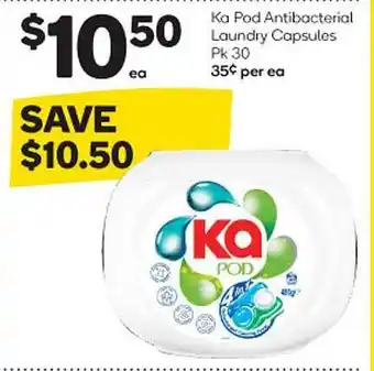 Woolworths Ka pod antibacterial laundry capsules offer
