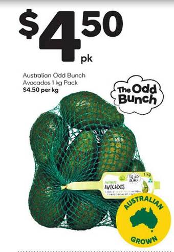 Woolworths Australian odd bunch avocados offer