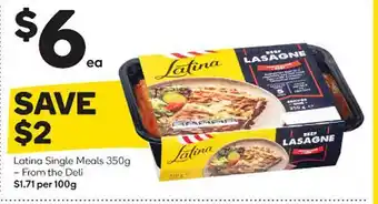 Woolworths Latina single meals offer