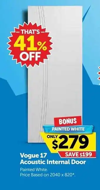 Doors Plus Vogue 17 acoustic internal door offer