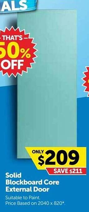 Doors Plus Solid blockboard core external door offer