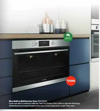 90cm built-in multifunciton oven wve915sc