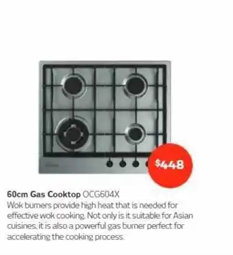 Retravision 60cm gas cooktop ocg604x offer