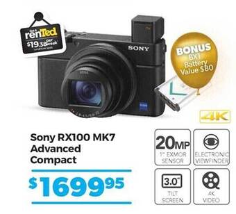 Teds Cameras Sony rx100 mk7 advanced compact offer