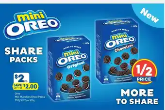 Foodland Oreo mini munchies share packs offer