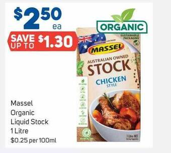 Foodland Massel organic liquid stock offer