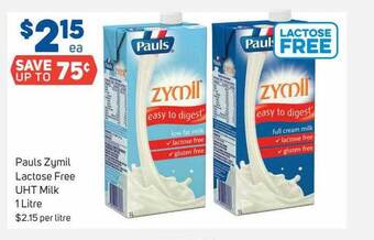 Foodland Pauls zymil lactose free uht milk offer