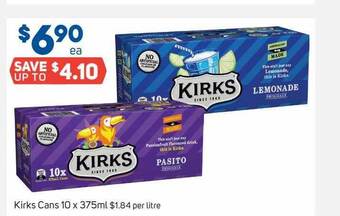 Foodland Kirks cans 10 offer