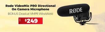 Camera House Rode videomic pro directional on camera microphone offer