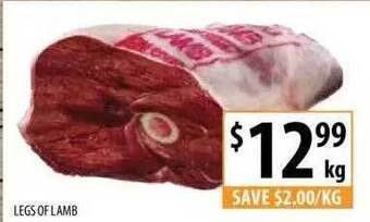 Supabarn Legs of lamb offer