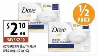 Supabarn Dove original beauty cream bar offer