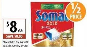 Supabarn Somat gold dishwasher tablets offer