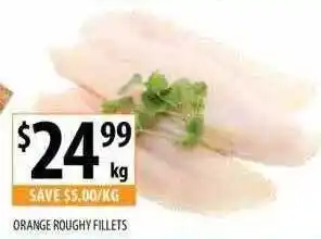 Supabarn Orange foughy fillets offer