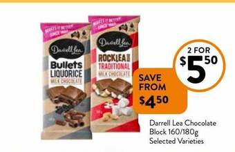 Foodworks Darrell lea chocolate block offer