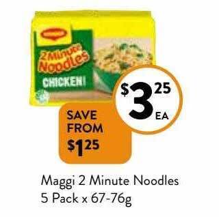 Foodworks Maggi 2 minute noodles offer