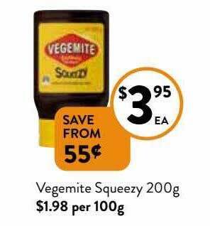 Foodworks Vegemite squeezy offer