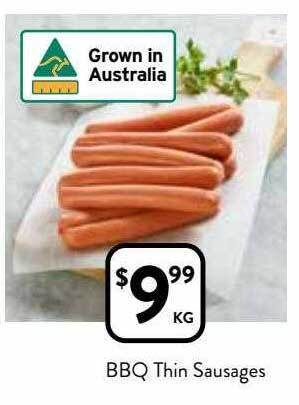Foodworks Bbq thin sausages offer