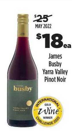 Liquorland James busby yarra valley pinot noir offer