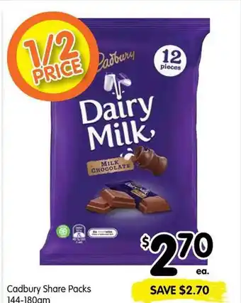 Spar Cadbury share packs offer
