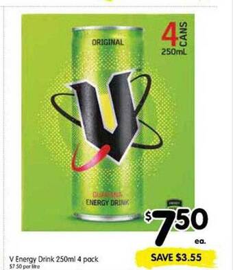 Spar V energy drink offer
