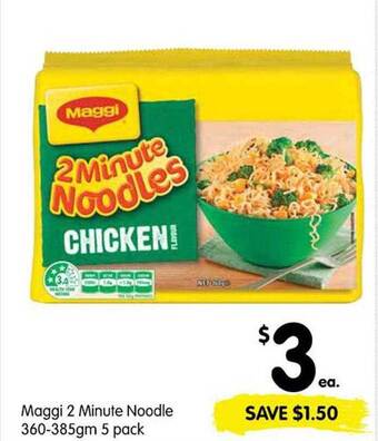 Spar Maggi 2 minute noodle offer