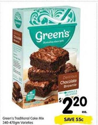 Green's traditional cake mix