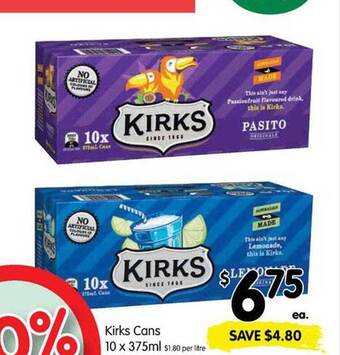 Spar Kirks cans offer