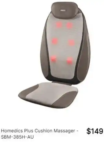 Homedics Plus Cushion Massager - SBM - 385H - Au