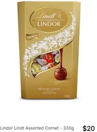 Lindor Lindt Assorted Cornet - 330g