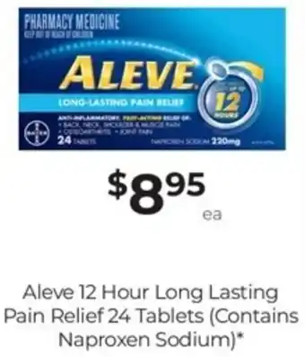 Aleve 12 Hour Long lasting Pain Relief 24 Tablets (Contains Naproxen Sodium)