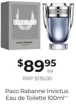 Paco Rabanne Invictus Eau De Toilette 100ml