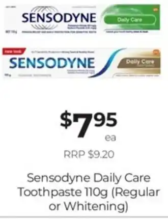 Sensodyne Daily Care Toothpaste 110g (Regular Or Whitening)
