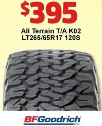 Jax Tyres BFGoodrich All Terraib T/A K02 LT265/65R17 120S offer