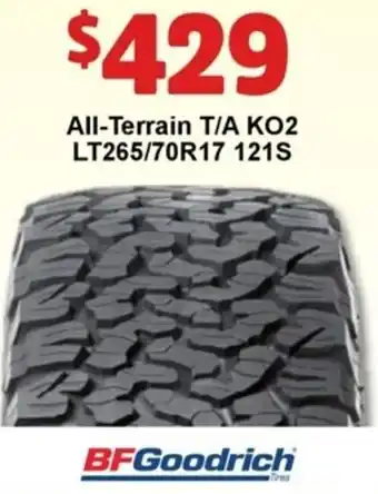 BFGoodrich All-Terrian T/A KO2 LT265/70R17 121S