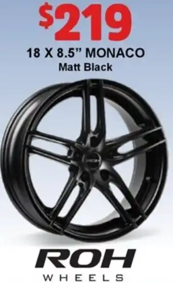 ROH Wheels 18 x 8.5" monaco Matt Black