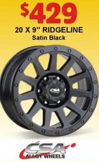 Jax Tyres CSA Alloy Wheels 20 x 9" Ridgeline Satin Black offer