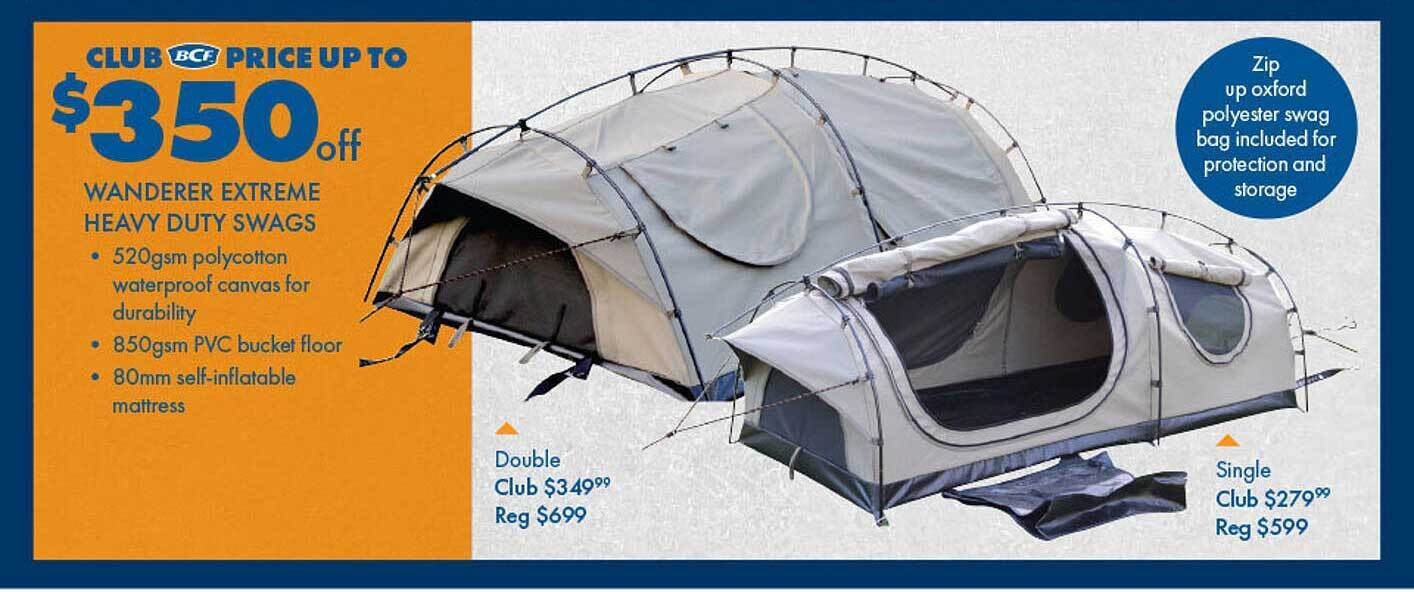 Wanderer extreme heavy duty swags offer 