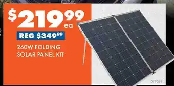 BCF 260w folding solar panel kit offer