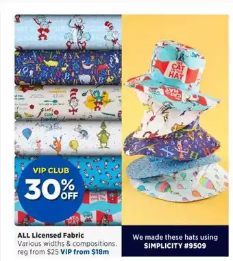 Spotlight All lincensed fabric offer