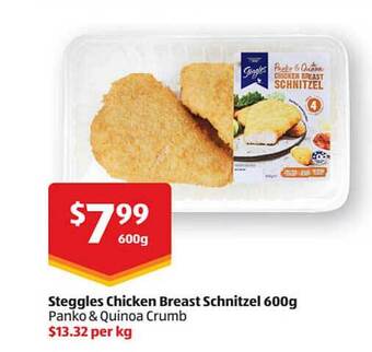 ALDI Steggles chicken breast schnitzel offer