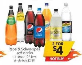 Cheap as Chips Pepsi & schweppes soft drinks offer