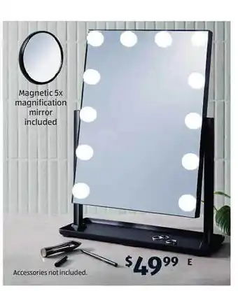 ALDI Magnetic 5x magnification mirror offer