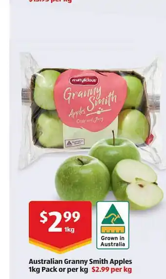 ALDI Australian granny smith apples pack offer