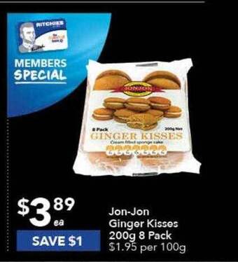 Ritchies Jon-jon ginger kisses offer