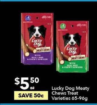 Ritchies Lucky dog meaty chews treat varieties offer