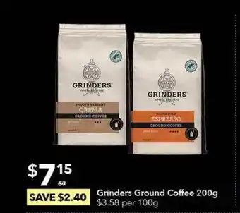 Grinders ground coffee