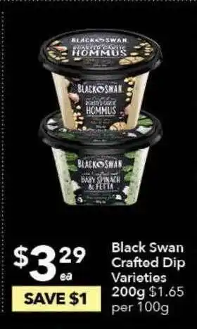 Ritchies Black swan crafted dip varieties offer