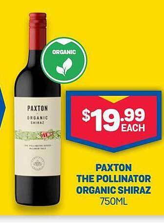 Bottlemart Paxton the pollinator organic shiraz offer