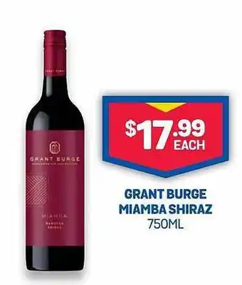 Bottlemart Grant burge miamba shiraz offer
