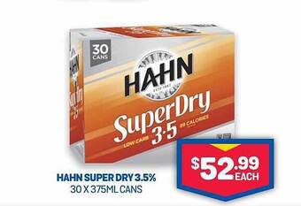 Bottlemart Hahn super dry 3.5% offer